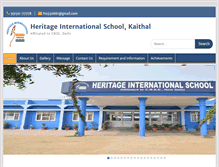 Tablet Screenshot of heritageschoolkaithal.org